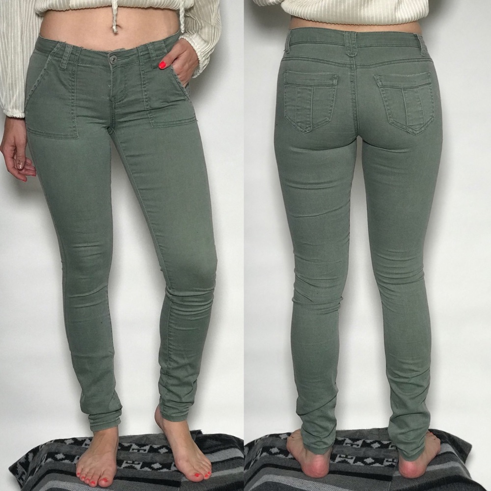 Urban Outfitters Green Skinny Jeans - Picture 1 of 8